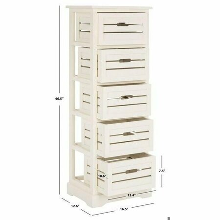 Safavieh Sarina Cabinet - Distressed Cream AMH5714A